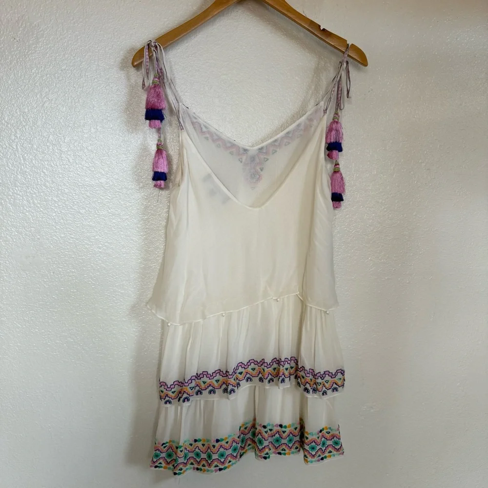 HEMANT AND NANDITA Silk Ivory embroidered Dress Size S - Picture 11 of 14